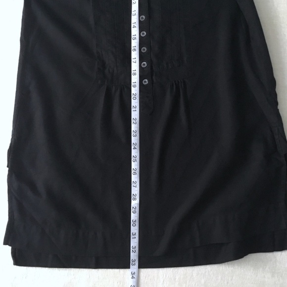 Fei Sleeveless Tunic Woman’s Size 10 Black Button Front Side Slits - Picture 7 of 10